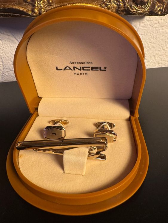 Lancel Paris Manschettenknöpfe und Krawattennadel