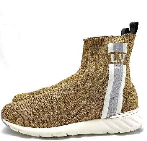 Louis Vuitton goldfarbene Sneaker Gr. 38 1/2 ca. 24.5 cm NEU