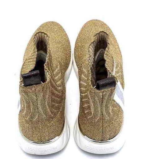 Louis Vuitton goldfarbene Sneaker Gr. 38 1/2 ca. 24.5 cm NEU