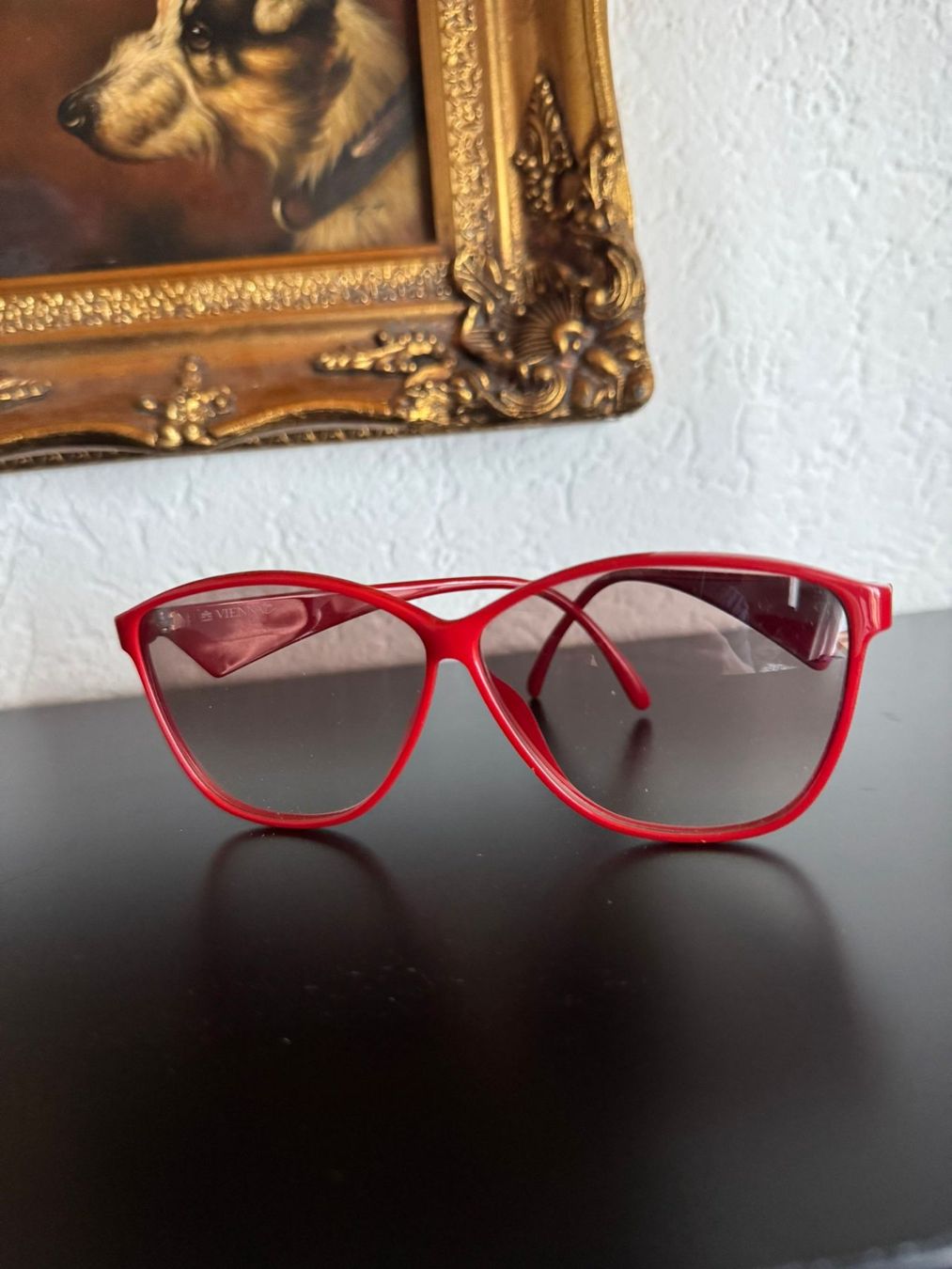 Rote Vienna Line Brille - Vintage Look - Sehr Schön