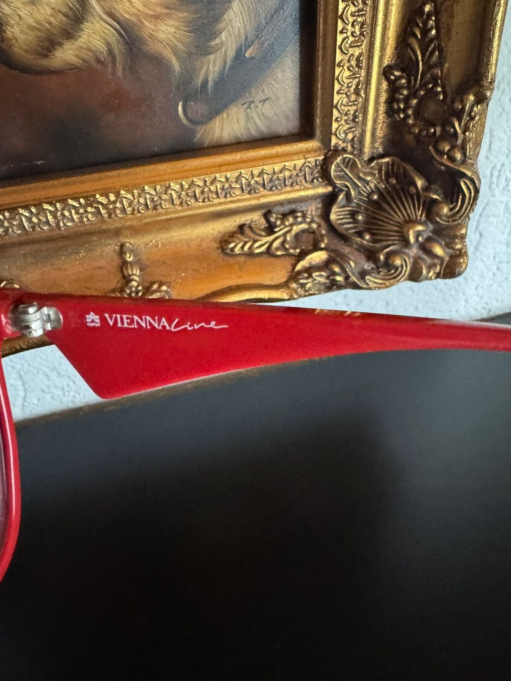 Rote Vienna Line Brille - Vintage Look - Sehr Schön